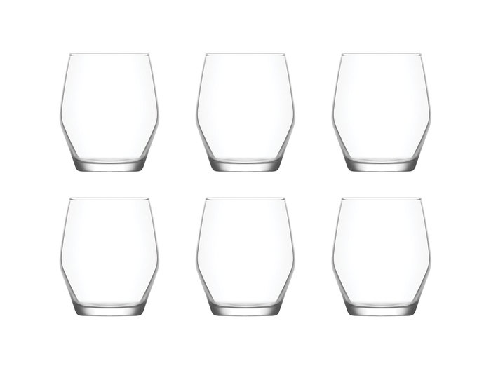 Hermia Juego de vasos LV-ELL348F de 6 piezas, Transparente